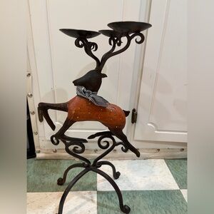 Rustic Reindeer Candle Holder - 3 candles